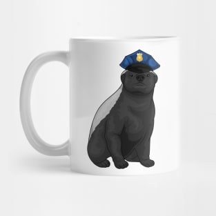 Honey badger Cop Police hat Police Mug